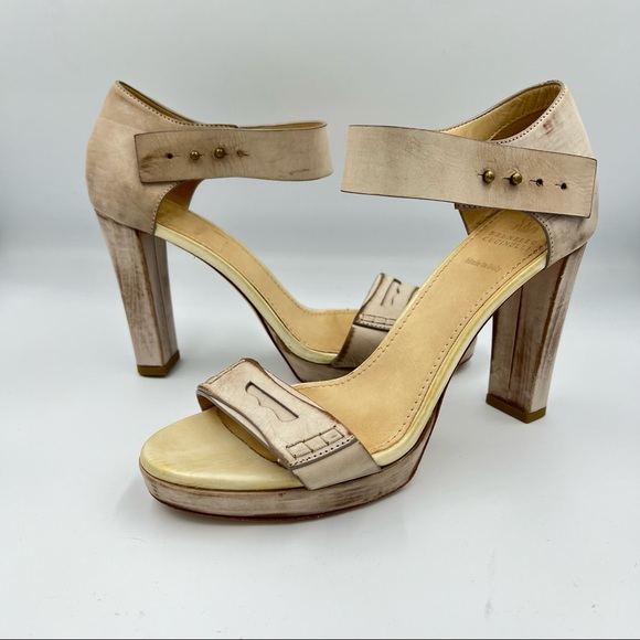 Brunello Cucinelli Distressed  Leather Penny Heels EU40/US10 $1370 Used Once! - Picture 2 of 11